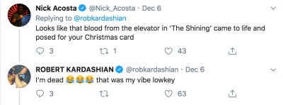 Nick Acosta Response to Robert Kardashian Tweet, and Rob's Response Back to Nick