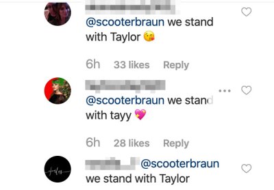 Taylor Swift Fans Slam Scooter Braun for Praising Ariana Grandes Live Tour Album Drop Instagram Comments