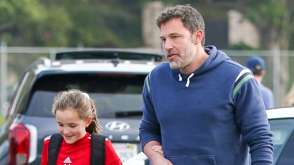 ben affleck spends time with his youngest daughter, seraphina affleck, while out and about
