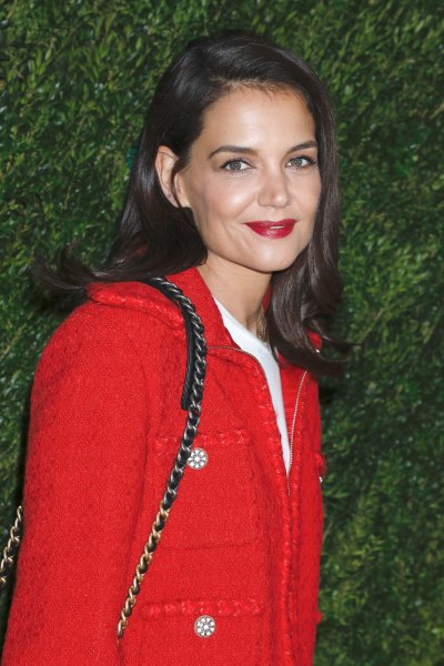 Katie Holmes Wears Stylish Red Jacket