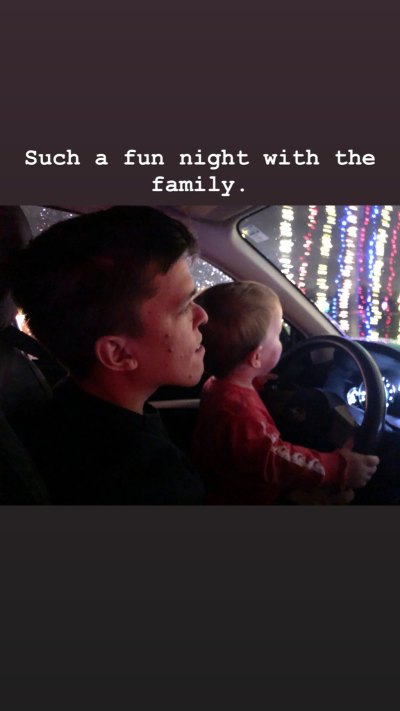 zach and jackson roloff taking in the christmas lights