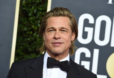 Brad Pitt Wearing a Tuxedo at Golden Globes