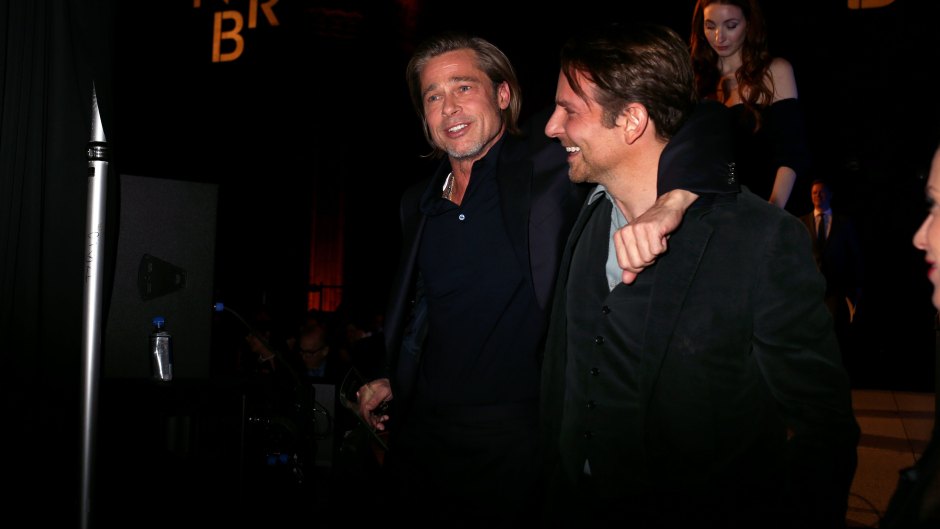 Bradley Cooper and Brad Pitt Hugging at an Awards Show