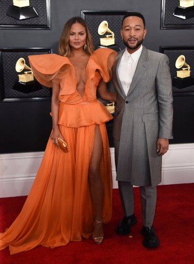 Chrissy Teigen and John Legend on 2020 Grammys Red Carpet