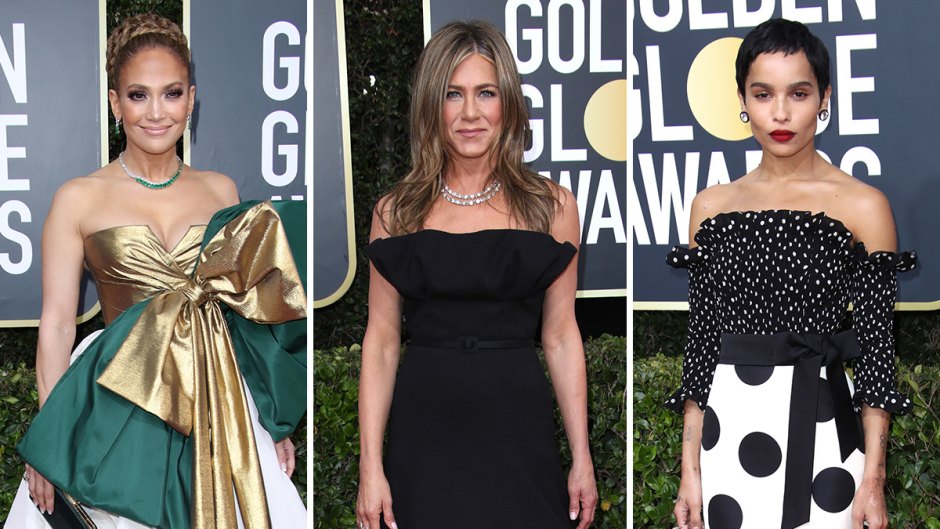 Jennifer Lopez Jennifer Aniston Zoe Kravitz Golden Globes 2020 red carpet