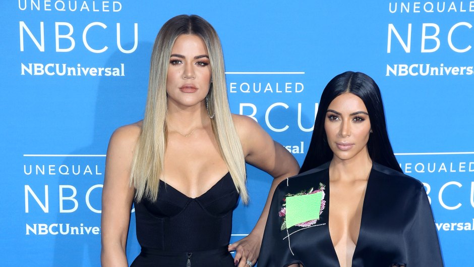 Kim and Khloe Kardashian on Red Carpet