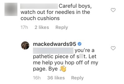 Mackenzie Edwards Slams Hater Mocking Ryan's Addiction Issues