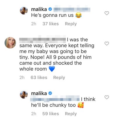 Malika Haqq Jokes Her Son 'Will Be Chunky' Despite Her Tiny Baby Bump