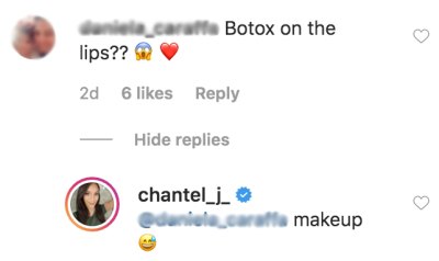 Chantel Responds to Plastic Surgery Rumors