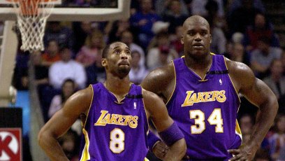 Shaq and Kobe Bryant on the Basketball Court
