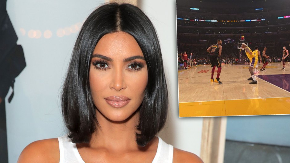 Kim Kardashian Sits Courtside at Khloe's Ex Tristan Thompson's Cavs Game Against the Lakers