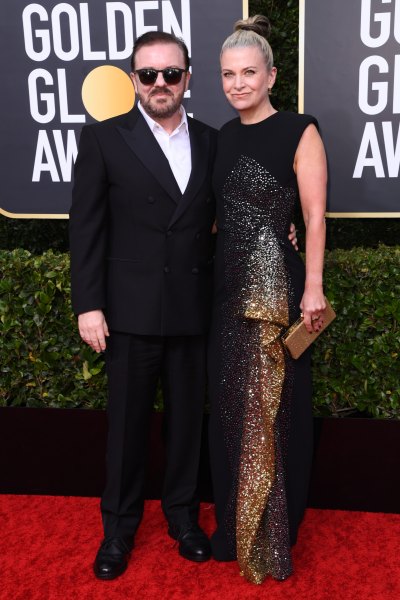 ricky-gervais-and-jane-fallon-at-the-77th-annual-golden-globes