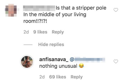Anfisa Nava Claps Back at Shade Over Having a Pole in Her Living Room