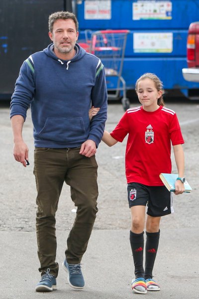 Ben Affleck Wearing a Sweatshirt With Daughter Seraphina