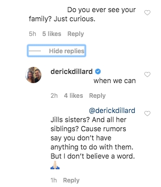 Jill Duggar's Husband Derick Dillard Now Claims They See Her Family When They 'Can'- 'We Try To' comment 1