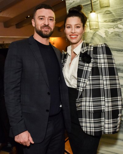 Justin Timberlake Wearing a Suit With Jessica Biel
