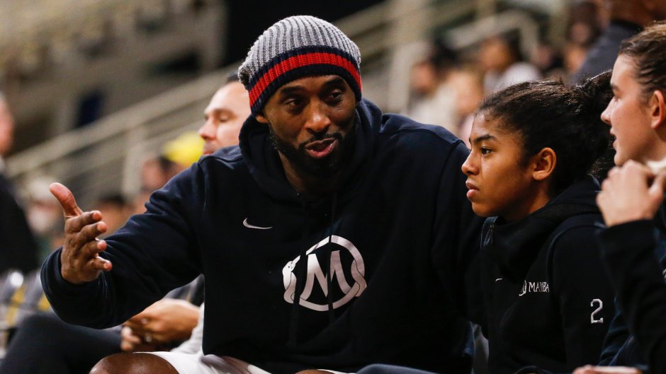 Kobe Bryant With Gianna at a Basketball Game