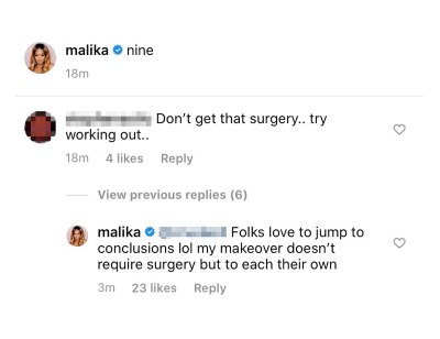 Malika Haqq Slams Rumors She's Getting Surgery for Her Makeover