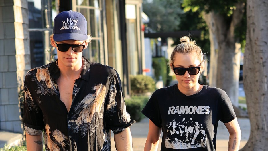 Miley Cyrus and Cody Simpson Wearing All Black While Strolling in LA