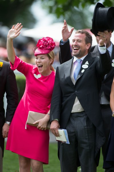 Autumn Phillips Wearing a Pink Outfit With Peter Phillips