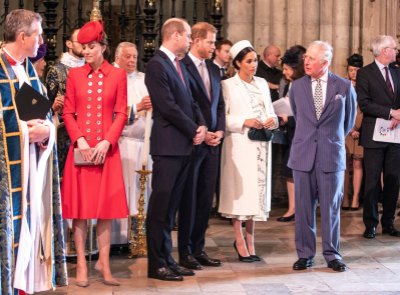 Prince Harry With the Royal Family Looking Tense
