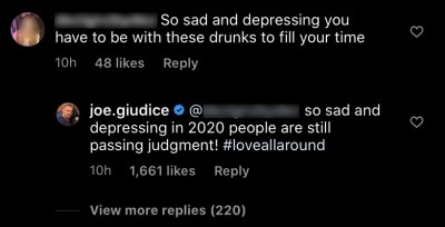 RHONJ's Joe Giudice Claps Back at Troll Who 'Passed Judgment'
