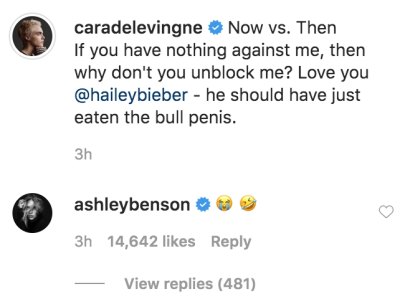 Ashley Benson Reacts to Cara Calling Out Justin