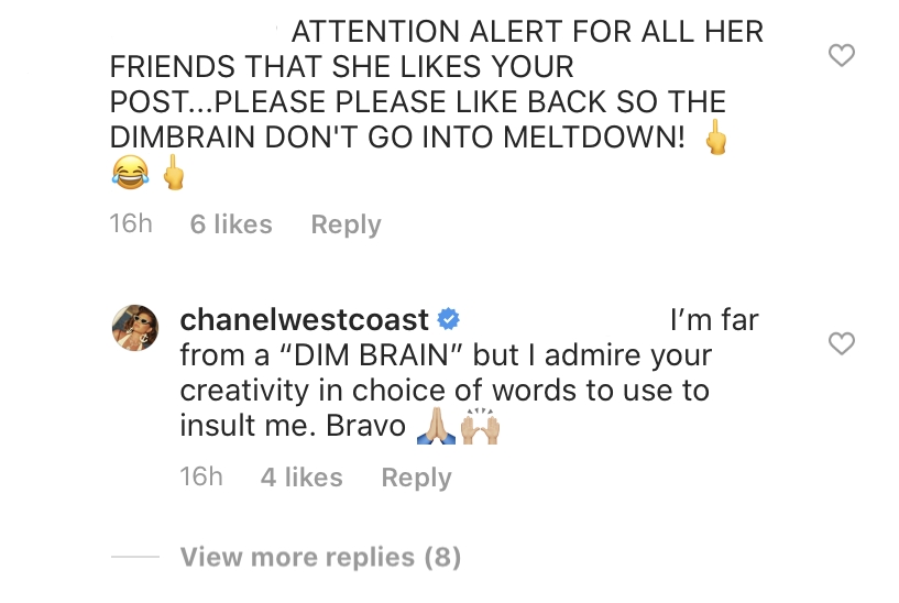 Chanel West Clapbacks: See All Her Responses to Trolls
