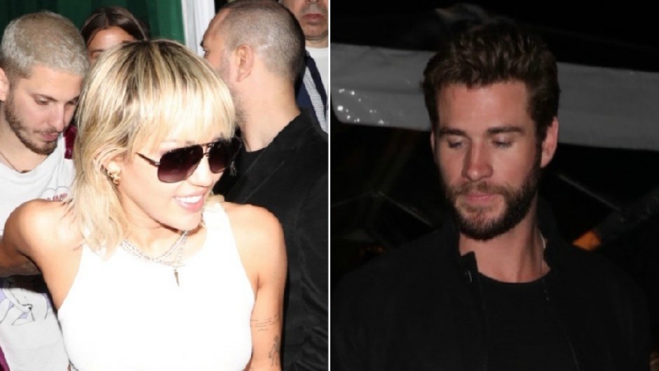 miley cyrus and liam hemsworth attended the same pre oscars party after finalizing divorce
