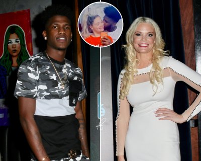 Inset Photo of Jay Smith Kissing Ashley Martson's Cheek Over Side-by-Side Photos of Jay and Ashley