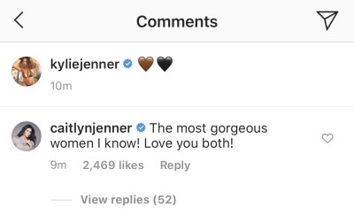 Caitlyn Jenner Comments on Kylie and Kim's Photo