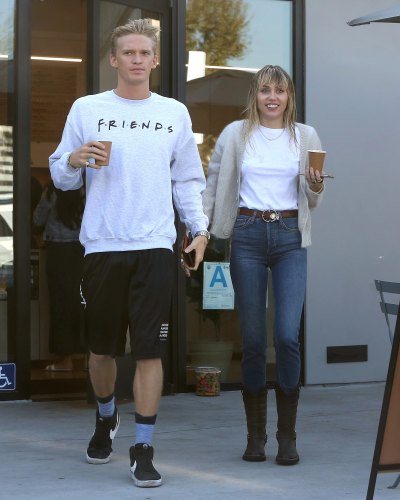 Cody Simpson and Miley Cyrus Smile and Get Coffee
