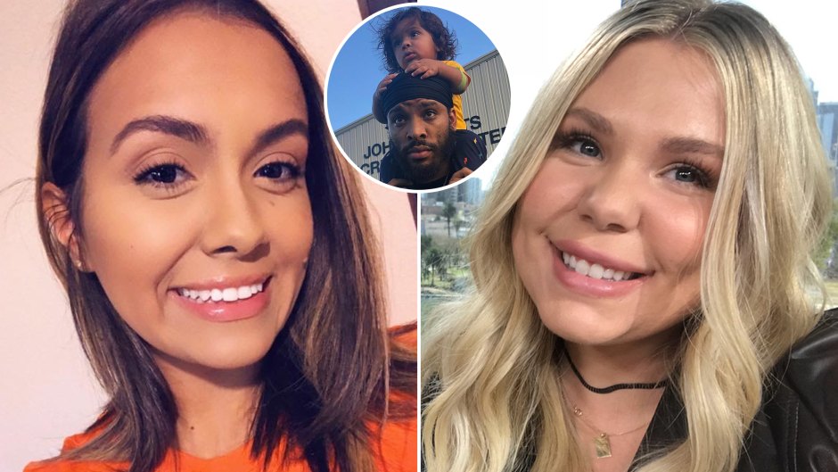 Side-by-Side Photos of Briana DeJesus and Kailyn Lowry With Inset Photo of Chris Lopez