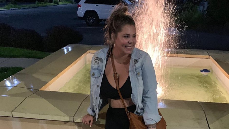 Kailyn Lowry Standing Next to Fountain
