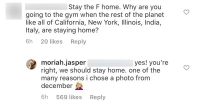 Welcome to Plathville Star Moriah Plath Claps Back at Troll Telling Her to Stay the F Home Amid Coronavirus Outbreak
