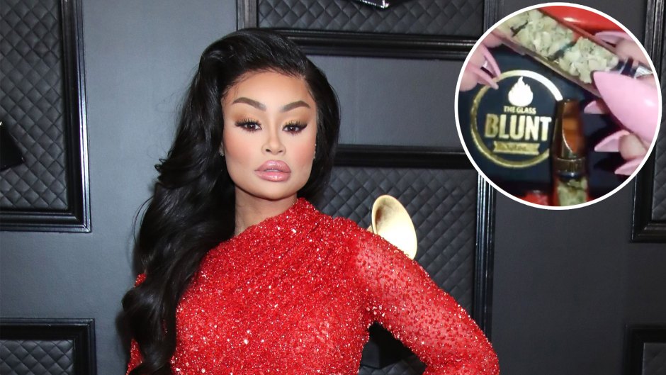 Inset Photo of Blunt Brand Ad Over Photo of Blac Chyna