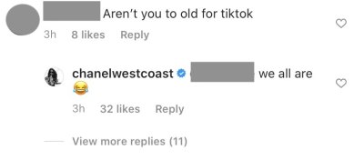 Chanel West Coast Slams Hater Who Says She's 'Too Old' for TikTok