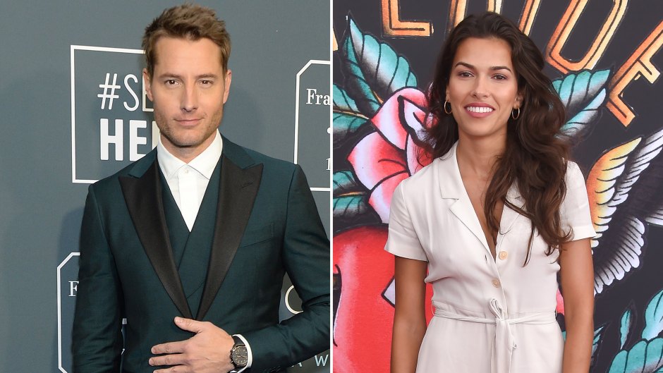 Side-by-Side Photos of Justin Hartley and Sofia Pernas