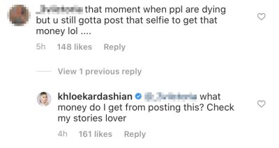 Khloe Kardashian Fires Back at Accusations She Posts 'Selfies' for 'Money'