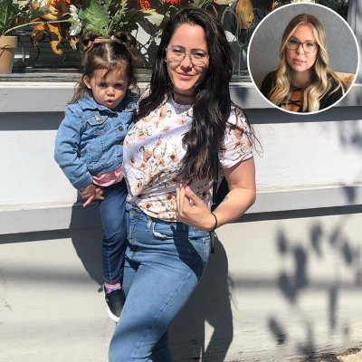 Inset Photo of Kailyn Lowry Over Photo of Jenelle Evans