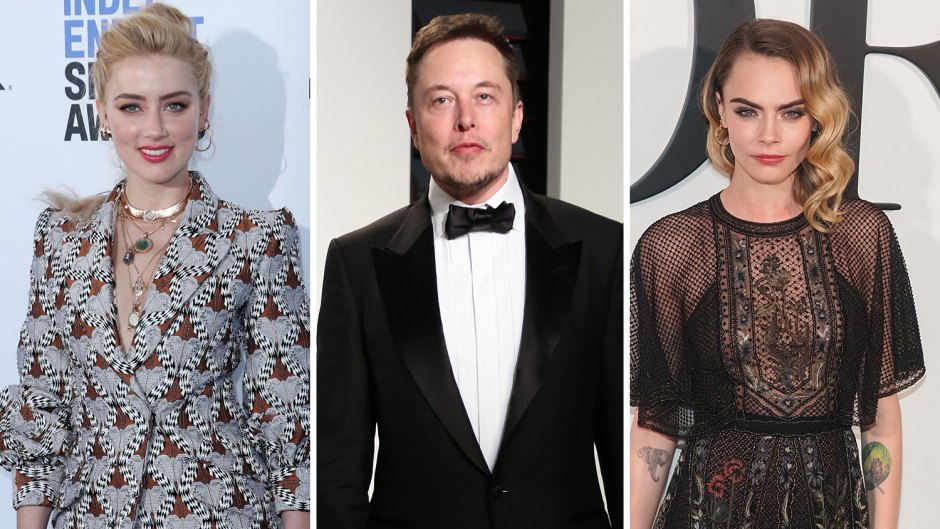 Side-by-Side Photos of Amber Heard, Elon Musk and Cara Delevingne