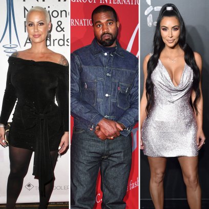 Side-by-Side Photos of Amber Rose, Kanye West and Kim Kardashian