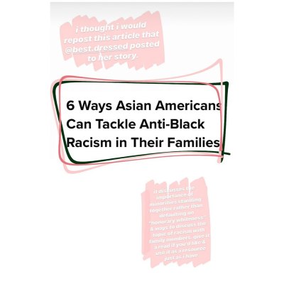 Mady Gosselin Shares Ways Asian Americans Can Tackle Anti-Black Racism'