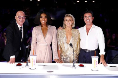 Howie Mandel, Gabrielle Union, Julianne Hough and Simon Cowell as Judges on America's Got Talent