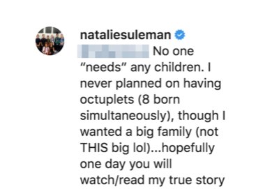 Octomom Nadya Suleman Shuts Down Criticism Over Having 14 Kids