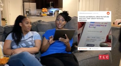 Yolanda and Daughter Karra Reading a Reddit Comment