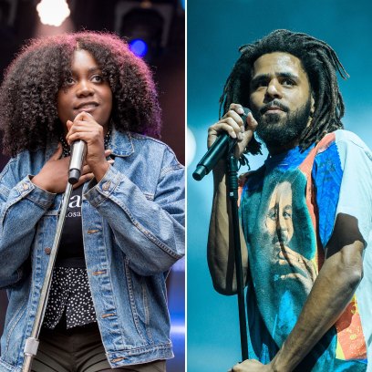 Side-by-Side Photos of Noname and J. Cole