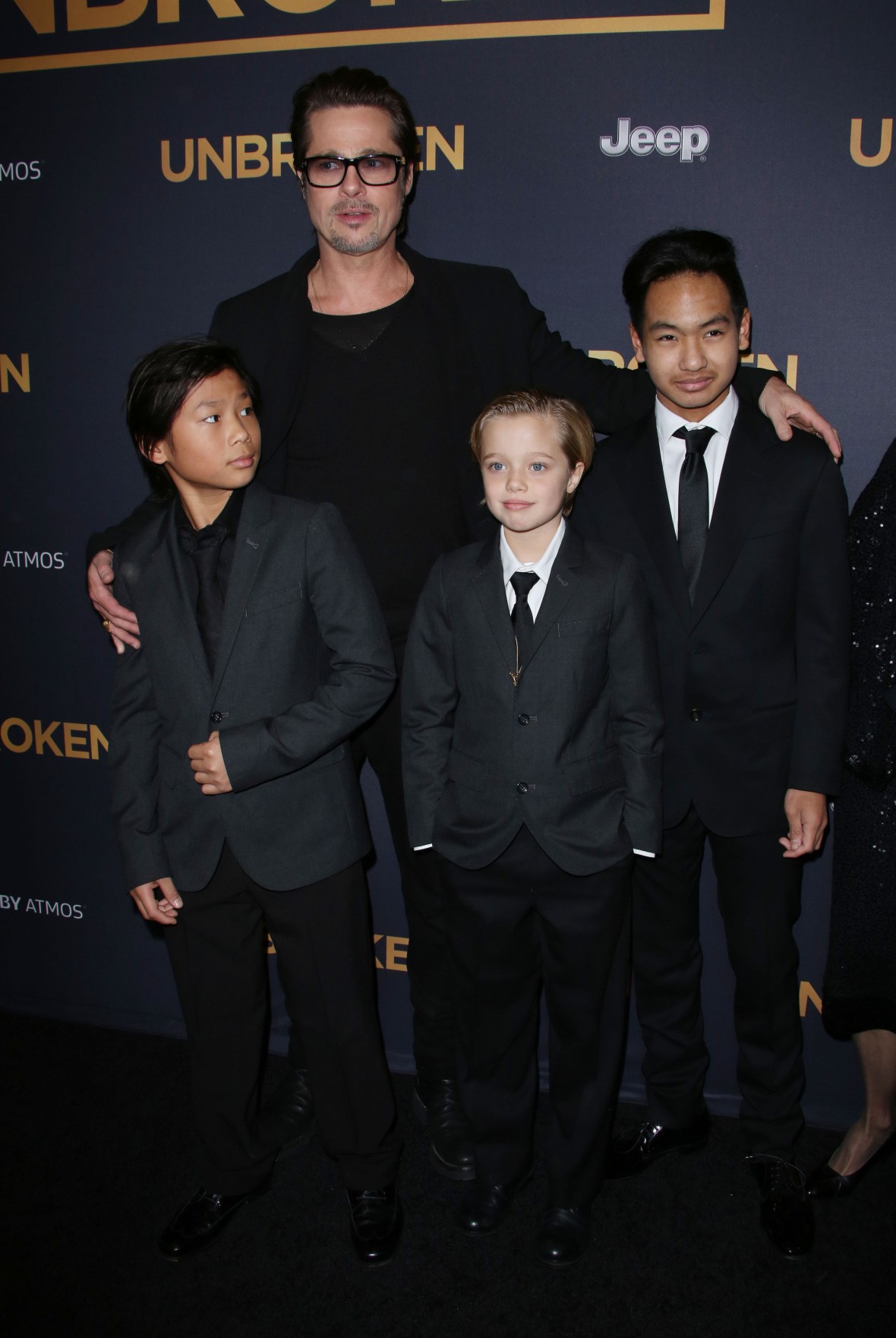 Brad Pitt With His Kids