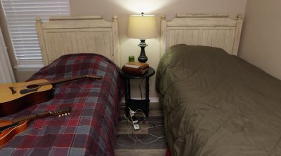 Jedidiah and Jeremiah's Matching Twin Beds in New Home