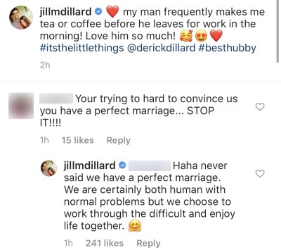 Jill Duggar Claps Back at Claims She's Trying Too Hard to Pretend She Has a Perfect Marriage With Husband Derick Dillard